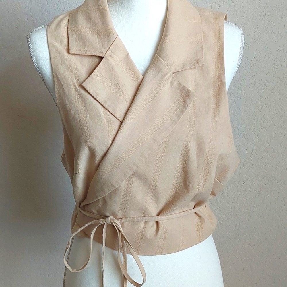 Cream color wrap around top